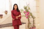 Dark Maroon Pure Georgette Shirt with Traditional-Style Shalwar - Image 6